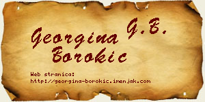 Georgina Borokić vizit kartica